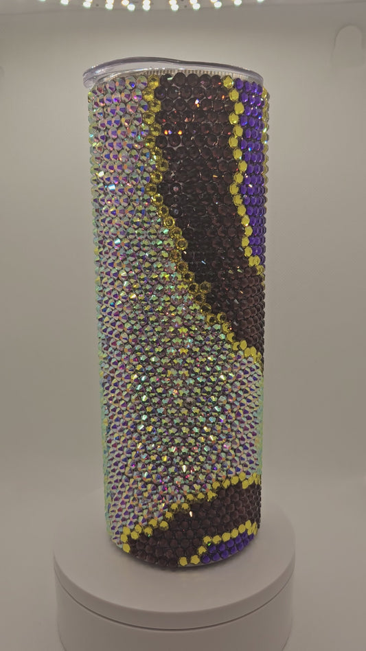 Purple geode bling tumbler