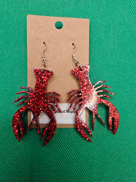 Large crawfish earrings